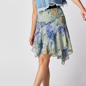 NWT Free People Milly Asymmetrical Mini Skirt